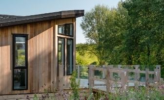 Luxury lodge at The Stables in Bowleaze Cove holiday Park