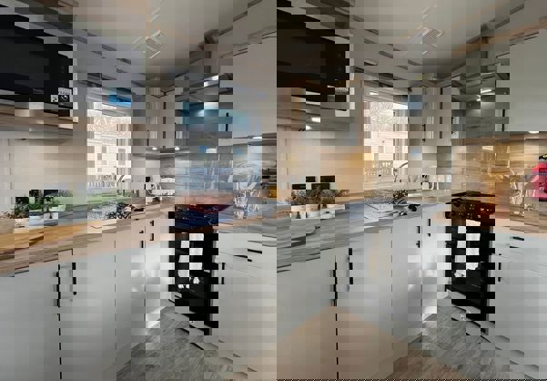 Internal of a Caravan Kitchen