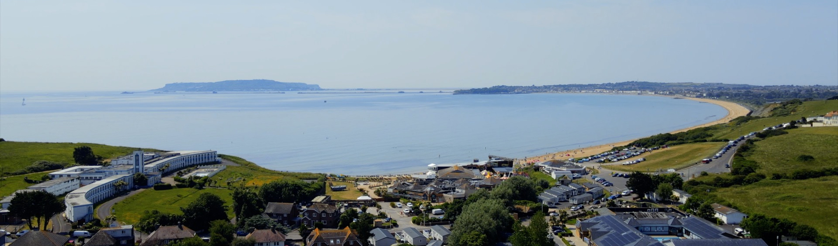 Bowleaze Cove Park Birds Eye View across Weymouth and Portland