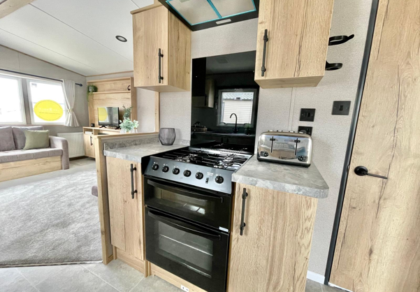 Internal of a caravan kitchen area