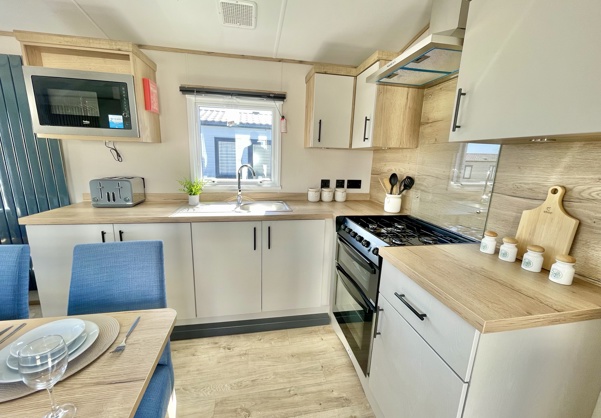 Internal of a caravan kitchen