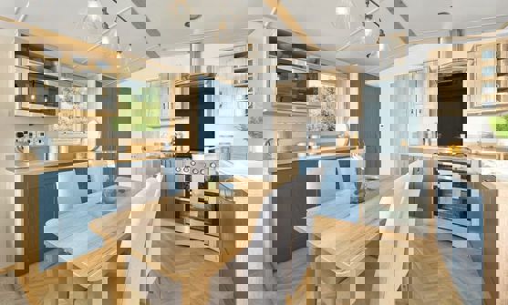 Internal of a Caravan Kitchen