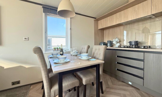 Internal of a lodge kitchen diner