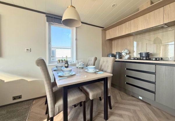 Internal of a lodge kitchen diner