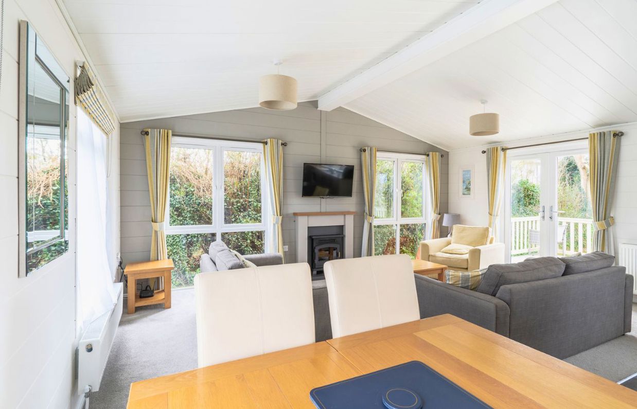 Internal of a lodge open plan lounge diner