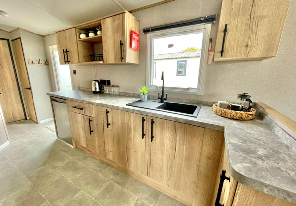 Internal of a caravan kitchen