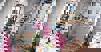 Internal of a Caravan Kitchen Diner