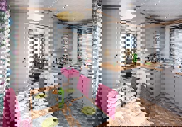 Internal of a Caravan Kitchen Diner