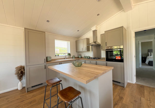 Internal of a luxury lodge kitchen