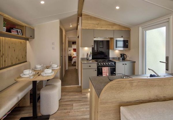 Internal of a Caravan Open Plan Living Space