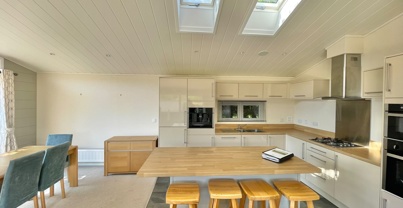 Internal of a luxury lodge kitchen diner