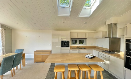 Internal of a luxury lodge kitchen diner