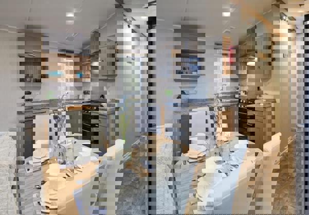 Internal of Caravan Kitchen Diner