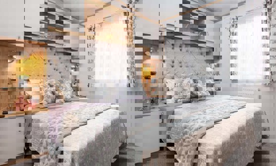 Internal of a Caravan Master Bedroom