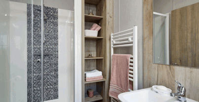 Light and bright modern shower room