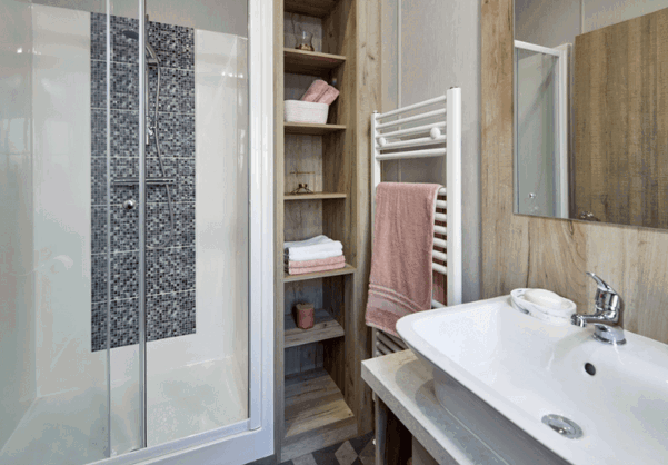 Light and bright modern shower room