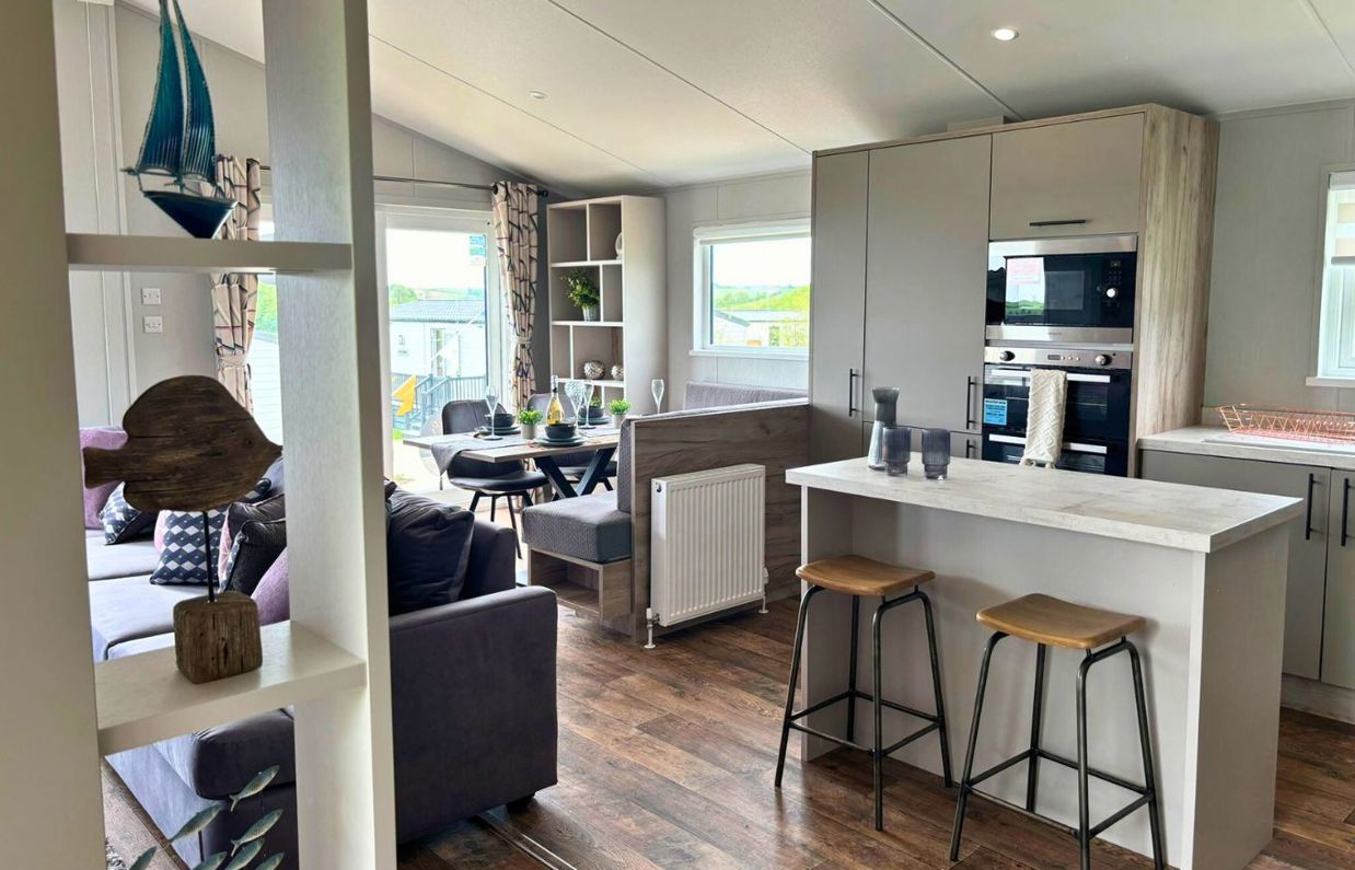 Internal of a lodge open plan living space