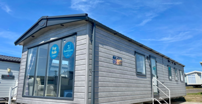 External of a caravan on pitch