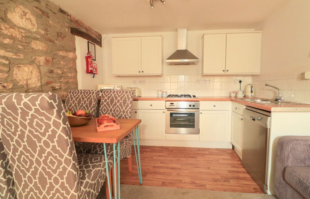 Internal of a cottage open plan kitchen diner area