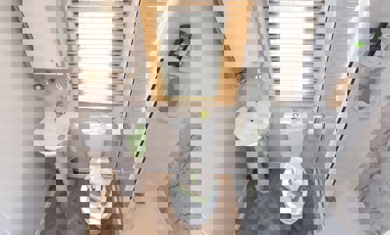 Internal of a Caravan Bathroom