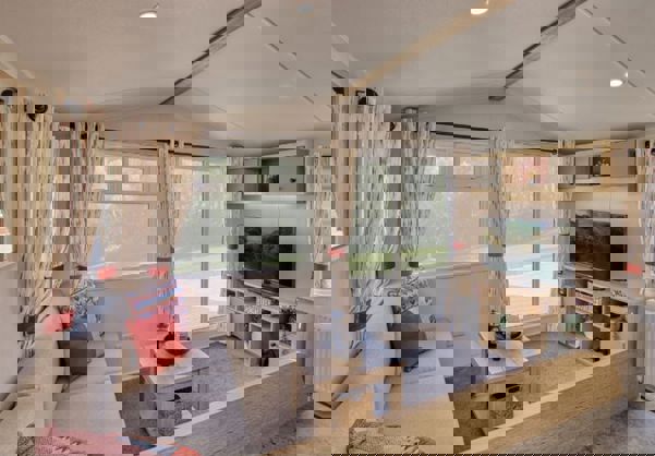 Internal of a Caravan Open Plan Living Space