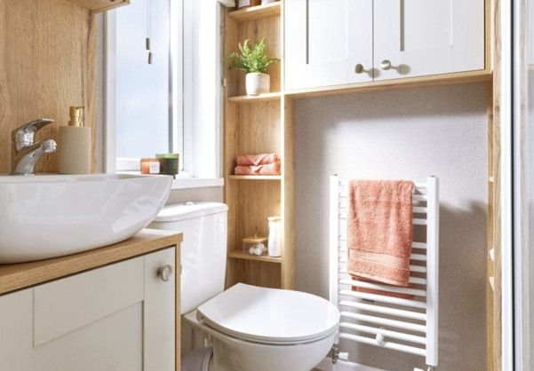 Internal of a caravan bathroom