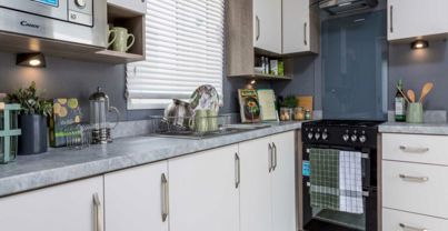 Internal of a Caravan Kitchen
