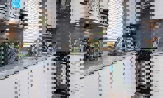 Internal of a Caravan Kitchen