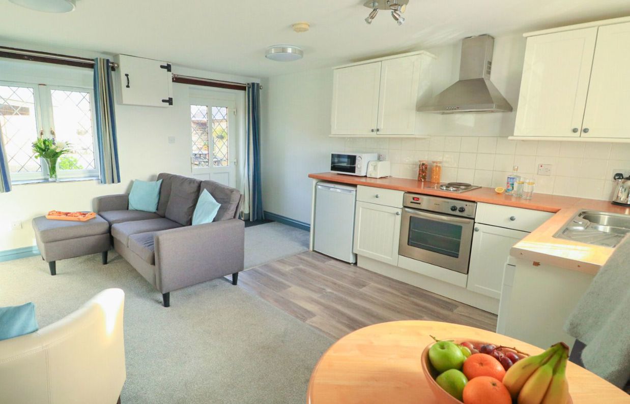 Internal of a cottage open plan living space