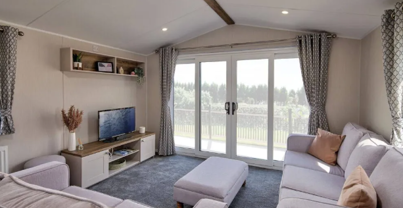 Internal of a caravan lounge