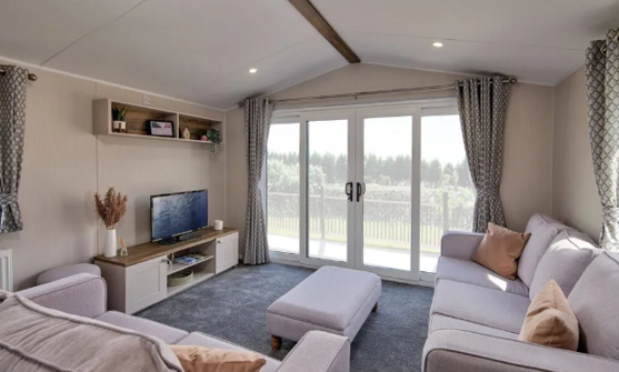 Internal of a caravan lounge