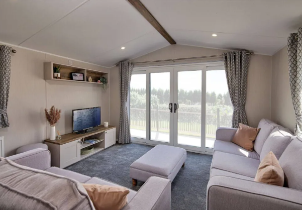 Internal of a caravan lounge