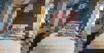 Internal of a Caravan Master Bedroom with Ensuite