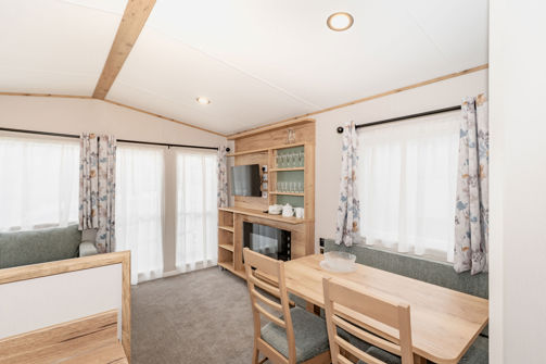 Internal of a caravan lounge diner