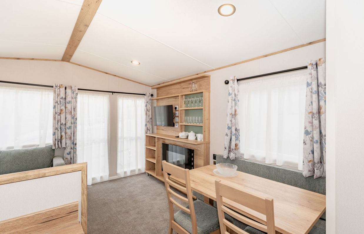 Internal of a caravan lounge diner