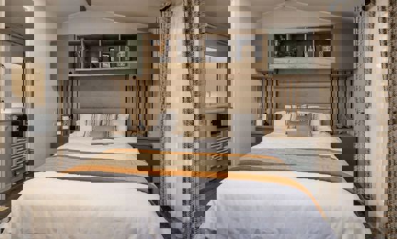 Internal of a Caravan Master Bedroom