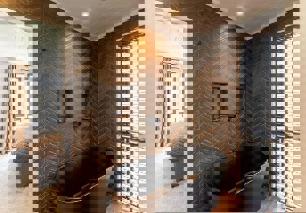 Interior of a Super Lodge Ensuite with Bath Tub