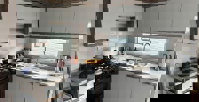 Internal of a Caravan Kitchen