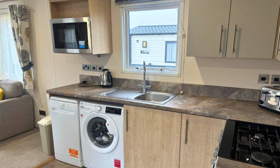 Internal of a caravan kitchen