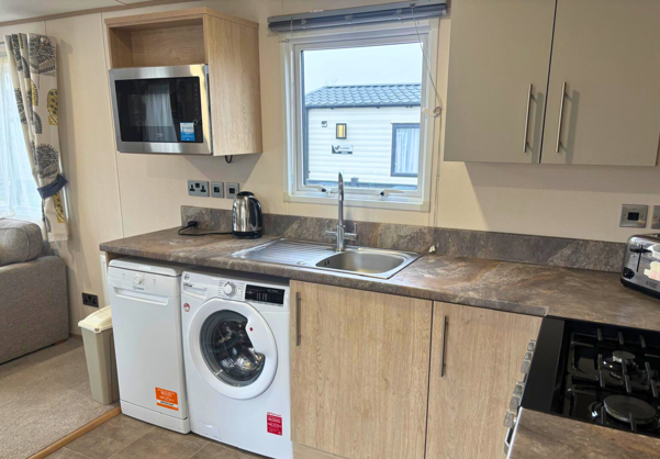 Internal of a caravan kitchen