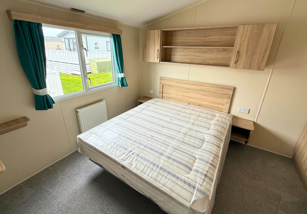 Internal of a caravan double bedroom 