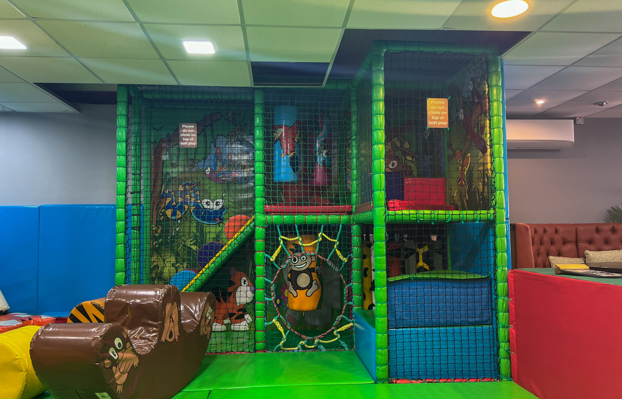 Indoor soft play area in the Family Room at Stargazy Bar & Grill