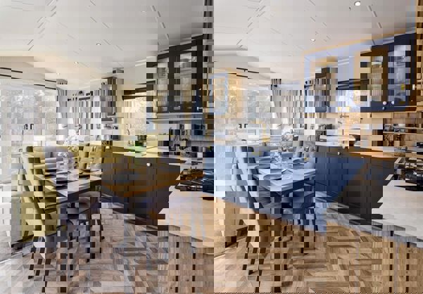 Internal of a Caravan Kitchen Diner