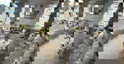 Internal of a caravan lounge