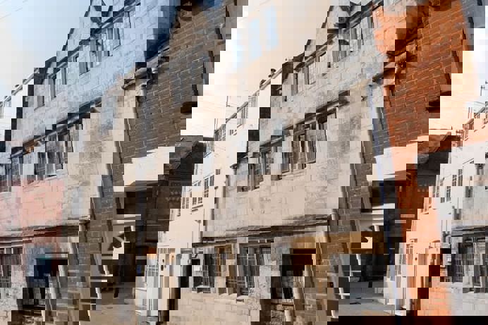 The outside of an old tudor house