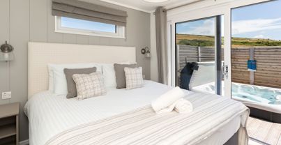 Internal of a cabin master bedroom 