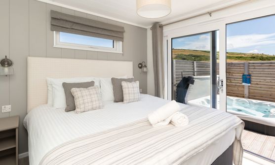 Internal of a cabin master bedroom 
