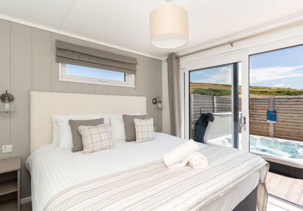 Internal of a cabin master bedroom 