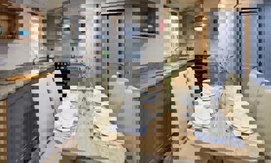 Internal of Caravan Kitchen Diner