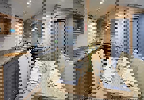 Internal of Caravan Kitchen Diner